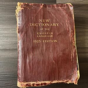 New Dictionary of the English Language 1925 Edition Image Plates Antique Book